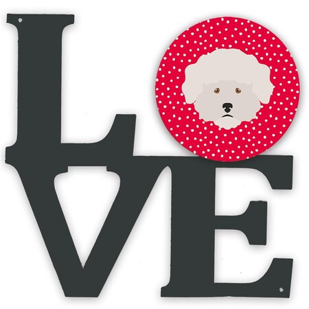 Carolines Treasures 11.5 x 11.75 in. Bichon Frise Love Metal Artwork Wall Decor CK5185WALV